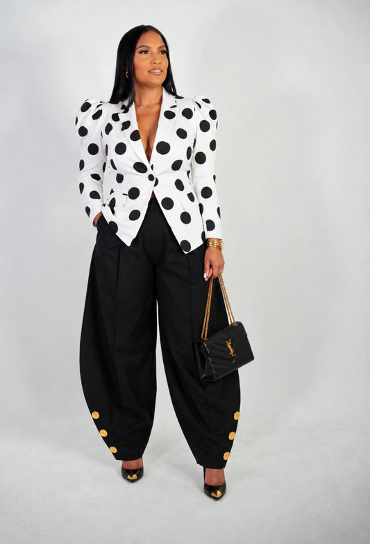 Polka-Dot Power Look