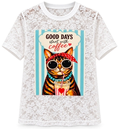 Coffee & Polka Dot Statement Set